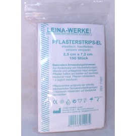 Plaster Strips Elastic 2,5x7,2 cm Individually Wrapped Skin-coloured