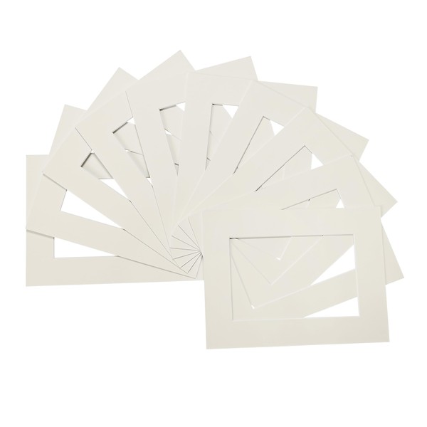 Donmills 10pack Picture Photo Frame Mounts Mats, 8X6 inch Frame