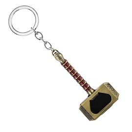 Xwbella KeyChain,Thor Hammer Key Chain Metal Key Ring, Cool Gifts for Men, Husband, Boyfriend (Grey)