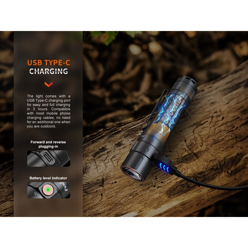 Fenix E35R EDC Flashlight, 3100 Lumens USB-C Rechargeable High Lumen