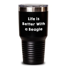 Adorable Beagle Dog Lover Gifts: Funny Life Is Better With A Beagle Tumbler for Valentine's Day Unique Gifts for Him or Her from Beagle Dog Enthusiasts to Beagle Lovers