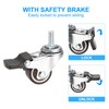 PATIKIL 1 Inch Stem Casters, 4 Pack Wire Shelf Caster