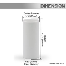 2 3 4 6 Inch White Plastic Candle Cover Sleeves,Chandelier Socket Sleeves,Candelabra Base E12 Socket Covers Set of 12 (3.5-Inch / 12-Pack)