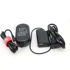 DRRI DMW-DCC16 DMW-BLJ31 Dummy Battery with DMW-AC8 AC Power Adapter for Panasonic LUMIX S1, S1M, S1R, S1RM, S1H, LUMIX S Series Cameras