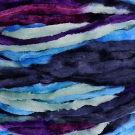 JubileeYarn Chenille Yarn - Worsted Weight - 100g/Skein - Nibiru - Variegated Multicolor Velvet - Crochet and Knitting Yarn - 2 Skeins