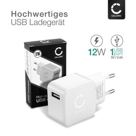 4 x Port USB Charger for 12 W - 2.4 A, USB Fast Charger, USB Power Supply for Socket, USB Charging Station, Charging Plug