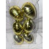 Greenbrier Metallic Gold Fillable Plastic Easter Eggs 6/Pk NEW IN