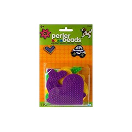 Perler Small Fun Shaped Pegboards for Fuse Beads, Assorted, 8.5 x 5.25 x 2, Pack of 5