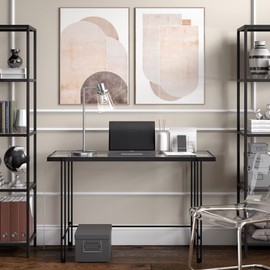 Granville 21" Tall Table Lamp with Glass Shade in Brushed Nickel/Clear