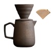 HYAXGM Pour Over Coffee Maker,Ceramic Coffee Maker With 100 pcs