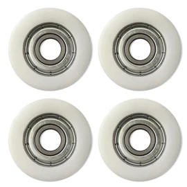 4pcs 8 x 32 x 12mm Roller Idler Bearing Pulley Sliding Conveyor Wheel White 608Z