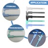 FOMIYES 2sets Plastic Caliper Eyebrow Ruler Measuring Tool Portable Digital