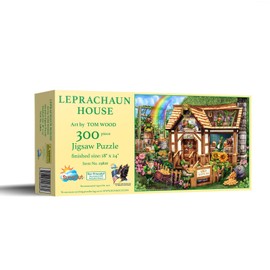 SUNSOUT INC - Leprachaun House - 300 pc Jigsaw Puzzle by Artist: Tom Wood - Finished Size 18" x 24" St. Patrick's Day - MPN# 29826