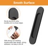 MOROBOR Self-Stick Oval Sliding Door Pulls, 2pcs Matte Black Aluminum