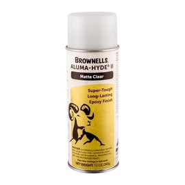 Brownells Aluma-Hyde II Epoxy Based Firearm Finish Spray Coating Protection Paint, Aerosol Can, 12 oz. (340g) Matte Clear