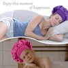 MELTU 1 Pack Hair Bonnet for Sleeping, Satin Bonnet with