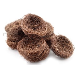 Exasinine 10 Pcs 5.5'' Artificial Bird Nest for Crafts, Easter, Party, Wedding, Patio Garden, Succulent Planter, Moss Landscape, DIY Terrarium and Spring Vignettes (5.5 Inches)