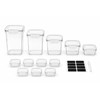 12PCS Food Storage Containers with Lids - Plastic Kitchen Pantry