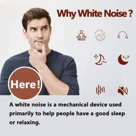 Magicteam Magicteam Sleep Sound White Noise Machine with 20 Natural Soothing Sounds and Memory Function 32 Levels of Volume Powered by AC or USB and Sleep Timer Sound Therapy for Baby Kids Adults (White)