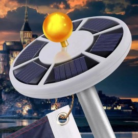 Unbranded Solar Powered Flag Pole Light 26 LED Auto Active Super Bright Waterproof USA