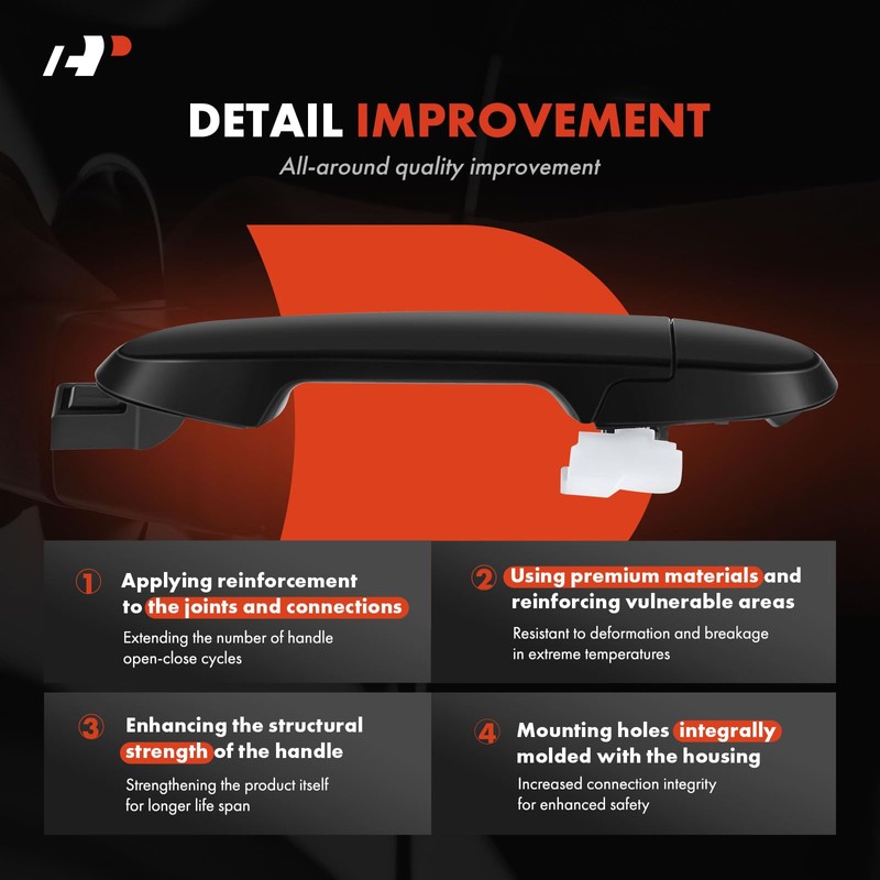 A-Premium Front Right Passenger Side Exterior Door Handle Compatible with