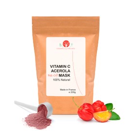 Peel Off Acerola & Vitamin C Face Mask for Moisturising Anti-Ageing, Anti-Spot & Anti-Wrinkle Treatment. Redness and Blemishes Brightening Regenerating Mask - 200g