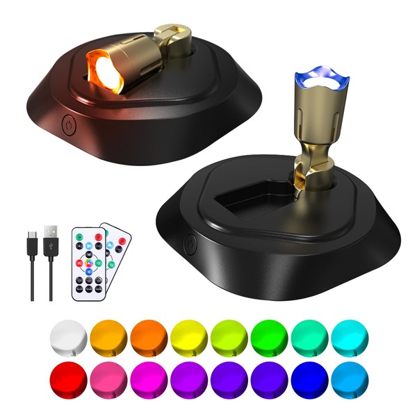 LED Wireless Spotlights with Remote,RGBW Rechargeable Up Lights Indoor,16 Color