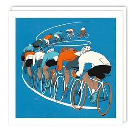 Birthday/Blank Greeting Card For Him/Her - Male/Female - Artistic Cycling Design - General Card Suitable for Any Occasion - Made in the UK - Eco-Friendly