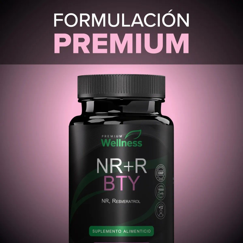 Nicotinamida Ribsido Resveratrol 180 Caps Nrr Premium W Sin Sabor
