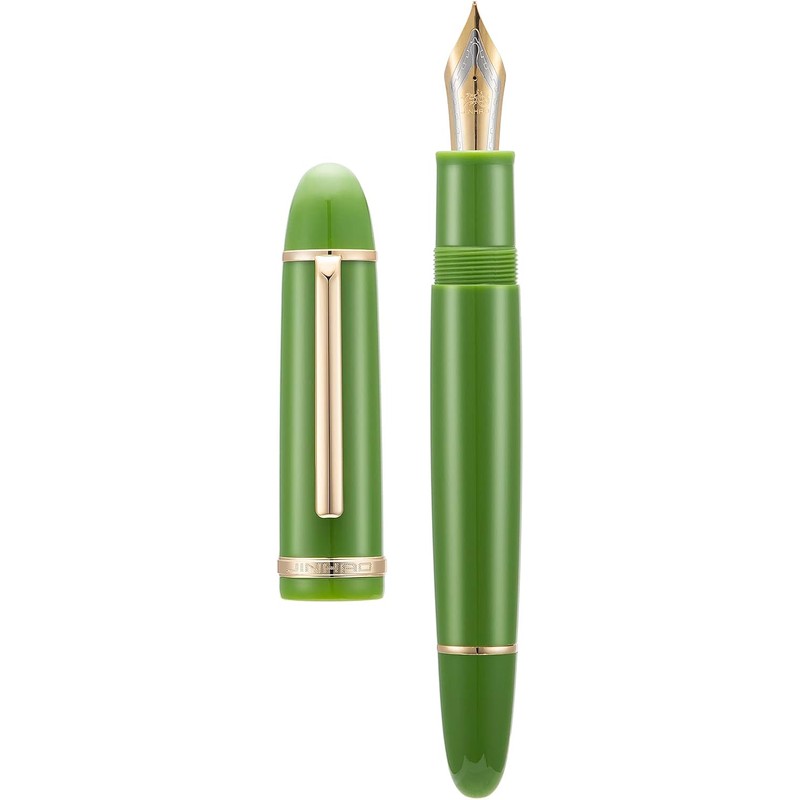 Jinhao X159 - Pluma estilográfica verde oscuro 8, punta fina,