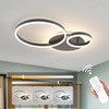 O'NEELDY Modern Dimmable LED Flush Mount Ceiling Light Remote Control