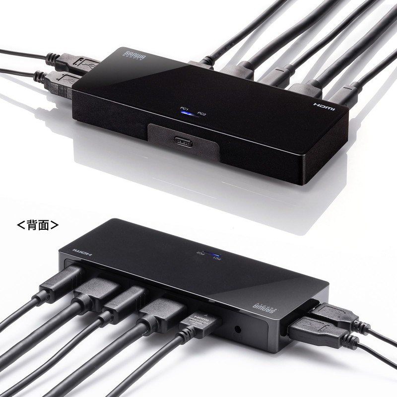 Sanwa Supply SW-KVM2HUUS 4K Compatible HDMI PC Switcher (No Emulation,