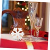 MAGICLULU 3pcs Blue and White Wooden Snowflake Ornaments Xmas Table