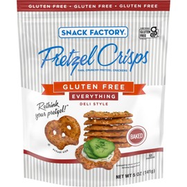 Snack Factory Pretzel Crisps, Gluten Free Everything Flavor, 5 oz