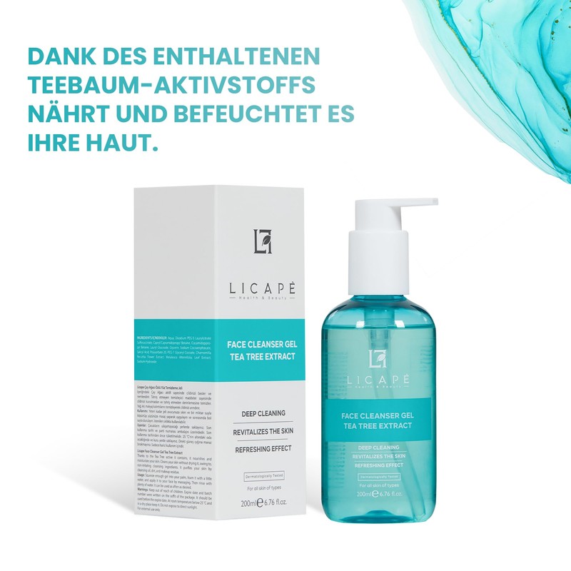Tea Tree Extract Facial Cleansing Gel Oil / Acne Tendent