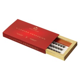 MANY BEAUTY "Obsession" False Eyelash Clusters, Pack of 36, Individual Eyelash Extensions, 8-16 mm, Cluster Lashes for Eyelash Extension, V-Braiding Artificial Eyelashes (C, 12 mm)