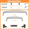 Haryaers Double Curved Shower Curtain Rod, Matte Black Adjustable 37-78