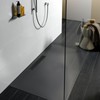 Fibetter Linear Shower Drain 12 Inch Black Rectangular Floor Drain
