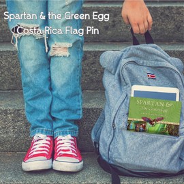 Collectible Novelty Flag Pin for Backpack, Scarf - Made From Jeweler Class Metal - Spartan and the Green Egg Explorer Flag Pin: Costa Rica (48)
