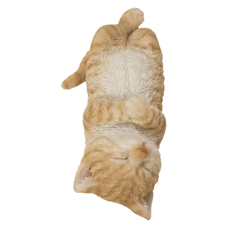 Hi-Line Gift Sleeping Cat - Orange