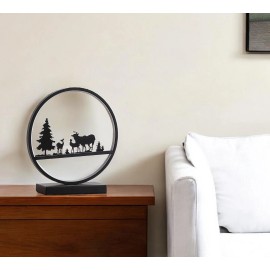 HomeRoots 13" Black Bedside Led Table Lamp