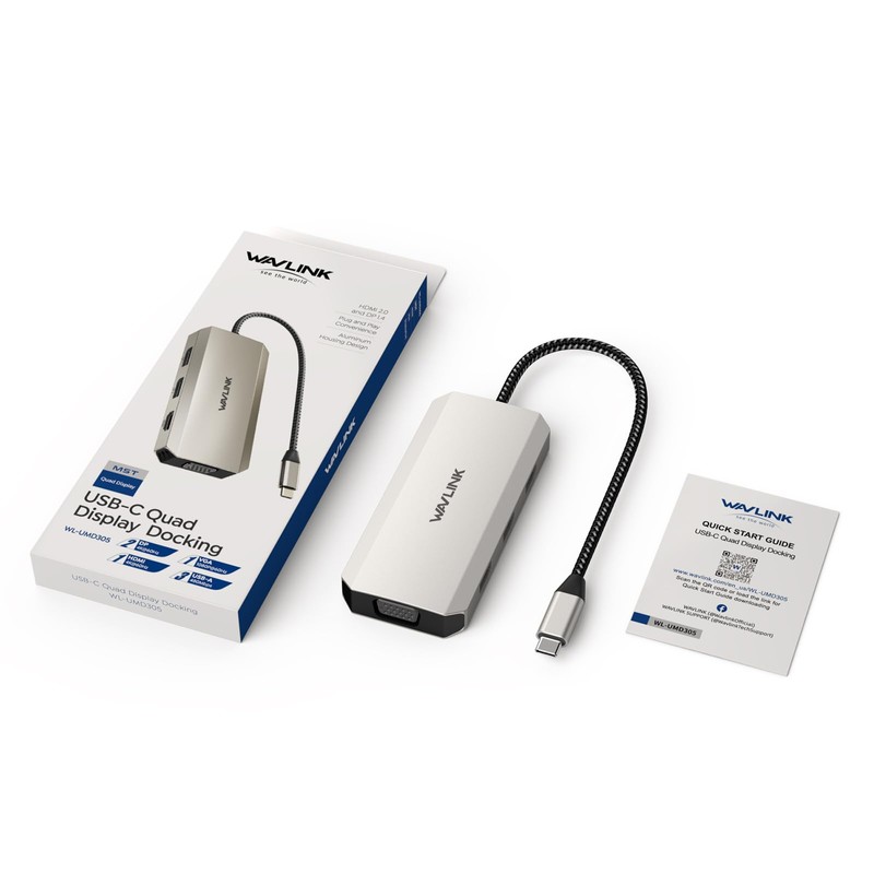 WAVLINK USB C Dock 4k Display, 7 in 1 Laptop