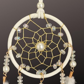 XEYOLHON Small Dream Catcher for Car Handmade Boho Hanging Decor for Car Interior Rear View Mirror Feathers Dream Catchers Charms Ornament