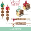 SCRAP COOKING 5139 Wooden Decorative Stamp for Pastry with 1