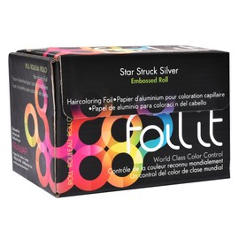 Framar Star Struck Silver Embossed Roll Aluminum Foil, Hair Foils For Highlighting - Medium 320 ft