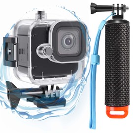 Compatible for Go Pro Hero 11 Mini Black Waterproof Housing Case 60M/196FT Protective Underwater Dive Case Shell with Cameras Handle Mount Accessories Kit