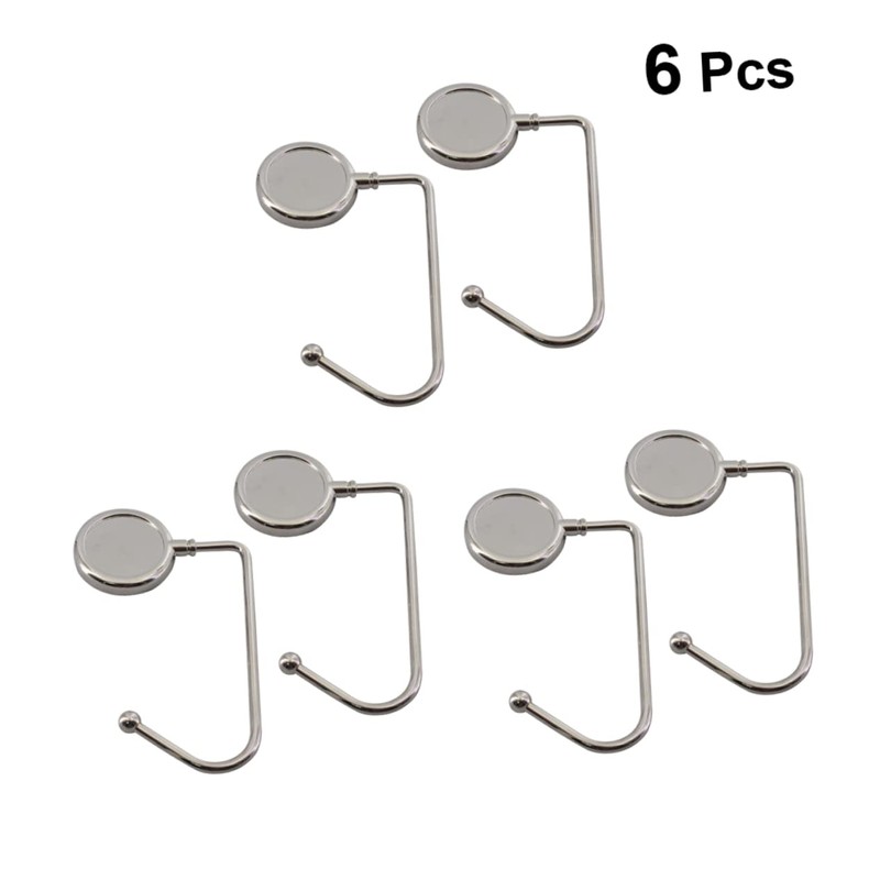OATIPHO 6pcs Handbag Hanger Silver Purse Hook for Table Prevents