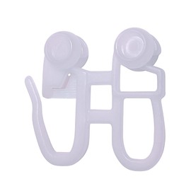 Raum² 10 Spinner Trolley with Pleat Hooks, Curtain Rollers 8 mm for Curtain Rails and Panel Curtain Systems, for Spin Rod, Curtain Rod, Accessories (Pack of 10)