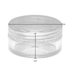 Generic 50 Clear Plastic Cosmetic Sample Containers - 5 Gram