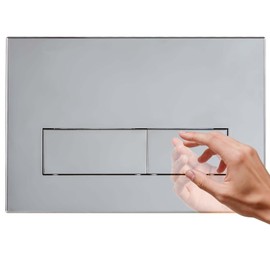 Mendorio WC Push Plate for Geberit Sigma 01/20/30/21/40/50, Chrome